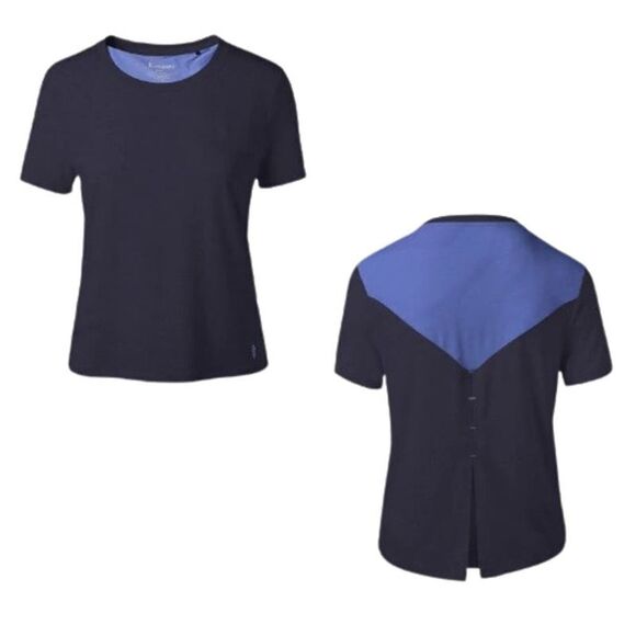 Cotopaxi Cala Active Colorblock Open Back T-Shirt Short Sleeve Black Womens XS - Picture 3 of 11